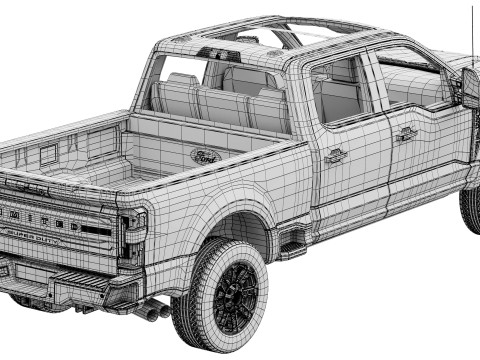 F-350 Super Duty Limited Edition 2024 3Dモデル