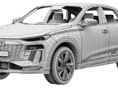 Audi SQ6 Sportback e-tron 2025 3Dモデル