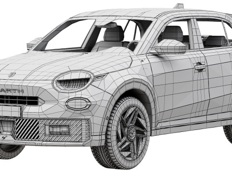 Fiat 600e Abarth 3Dモデル