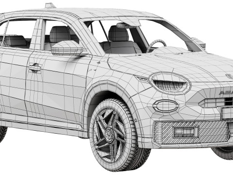 Fiat 600e Abarth 3Dモデル
