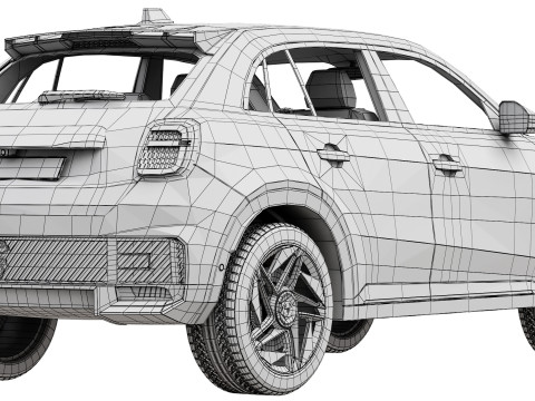 Fiat 600e Abarth 3Dモデル
