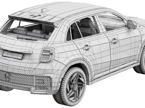 Fiat 600e Abarth 3Dモデル