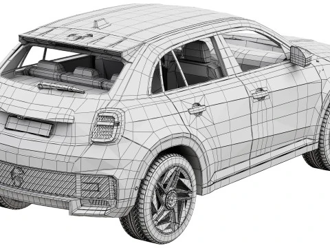 Fiat 600e Abarth 3D Model