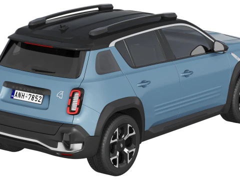 Renault 4 E-Tech 3D Model