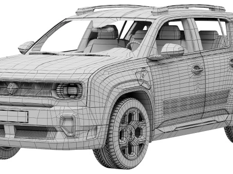 Renault 4 E-Tech 3D Model