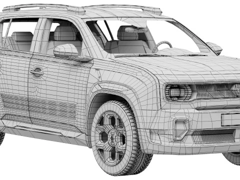 Renault 4 E-Tech 3D Model