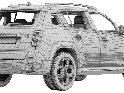 Renault 4 E-Tech 3D Model