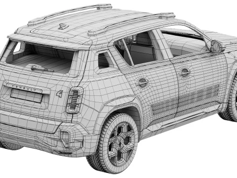 Renault 4 E-Tech 3D Model
