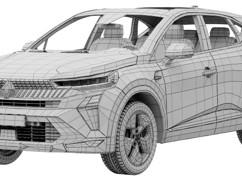 Renault Captur 2025 3D 모델