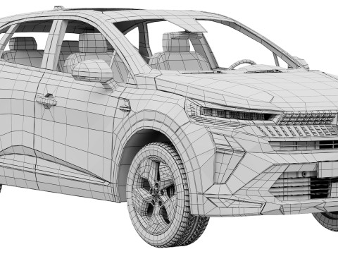 Renault Captur 2025 3D 모델