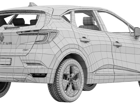 Renault Captur 2025 3D 모델