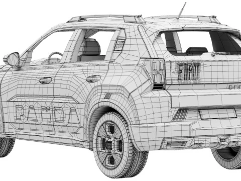 フィアット グランデ パンダ 2025 3Dモデル