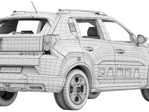 フィアット グランデ パンダ 2025 3Dモデル