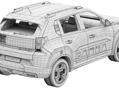 フィアット グランデ パンダ 2025 3Dモデル