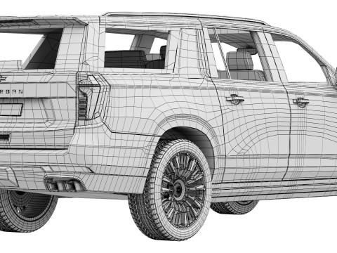 Chevrolet Suburban High Country 2025 Modèle 3D