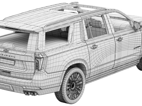 Chevrolet Suburban High Country 2025 Modèle 3D