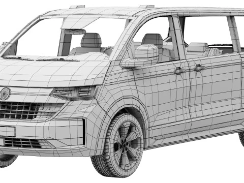 Volkswagen Caravelle T7 2025 3D Model