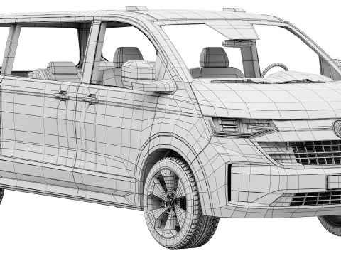 Volkswagen Caravelle T7 2025 3D Model