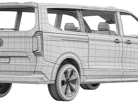 Volkswagen Caravelle T7 2025 3D Model