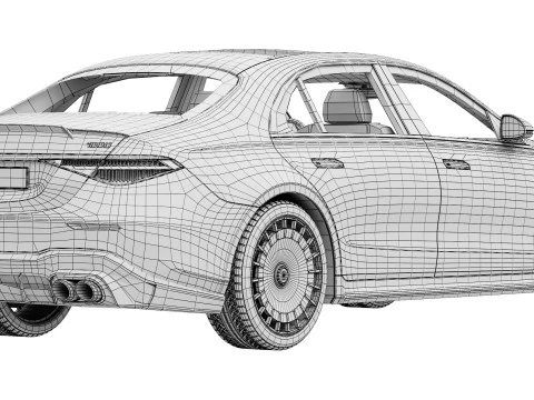 Brabus 1000 Bichromatic AMG S63 3D Model