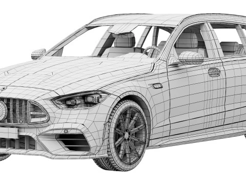 Brabus 730 AMG C63 Estate 3D Model