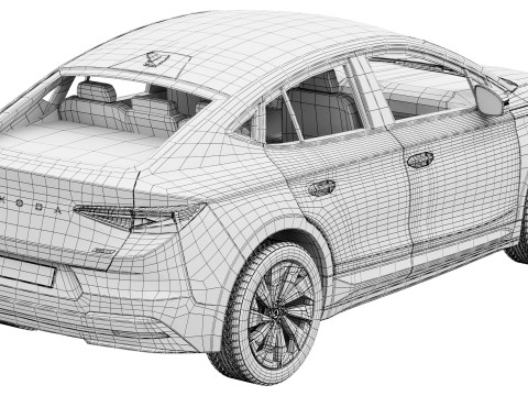 Skoda Enyaq Coupe Sportline 2025 3D मॉडल
