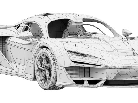 Mclaren W1 2025 Model 3D