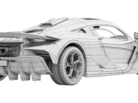 Mclaren W1 2025 3D Model