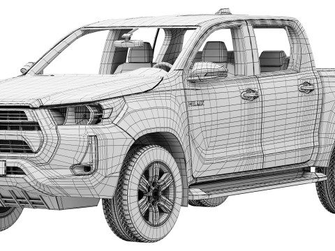 Toyota Hilux Hybrid 48V 2024 3D Model