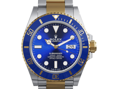Rolex-Submariner Date blue 3D 모델