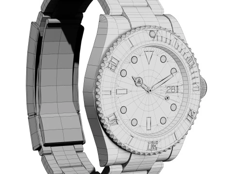 Rolex-Submariner Date blue 3D Model