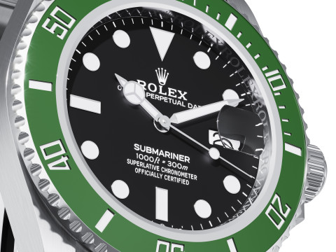 Rolex-Submariner Date green 3D Model
