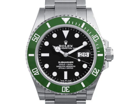 Rolex-Submariner Date green 3D Model