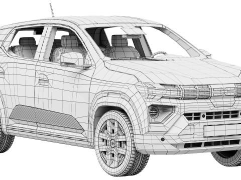 Dacia Spring 2025 3Dモデル