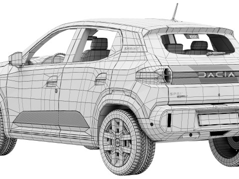 Dacia Spring 2025 3Dモデル
