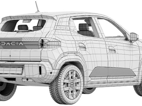 Dacia Spring 2025 3Dモデル