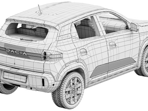 Dacia Spring 2025 3Dモデル