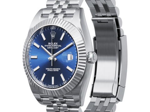 Rolex-Datejust 41 blue 3D 모델