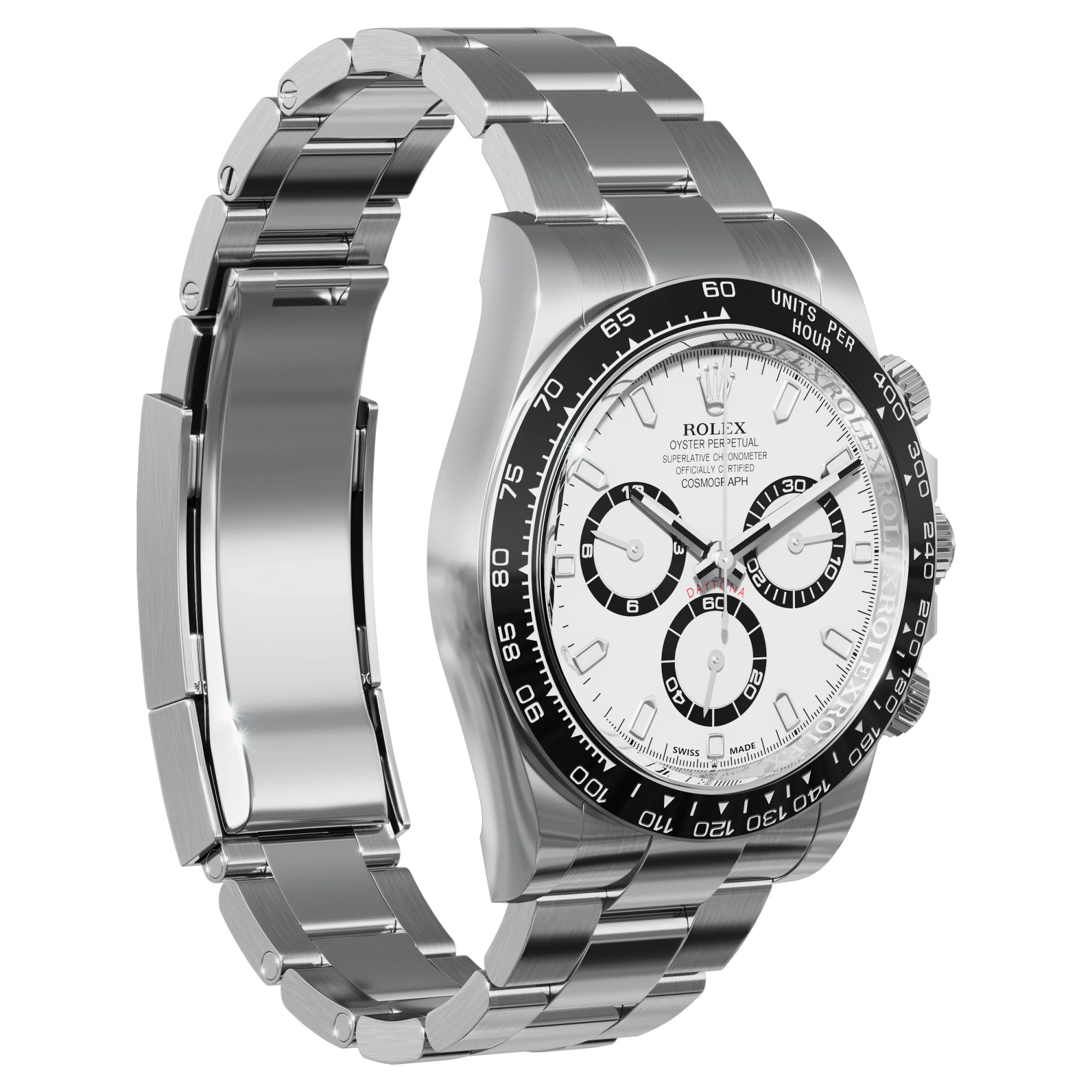 Rolex-Cosmograph Daytona Panda 3D Model .c4d .max .obj .3ds .fbx .stl .blend 