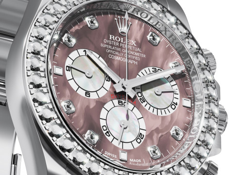 Rolex-Cosmograph Daytona diamonds 3D Model