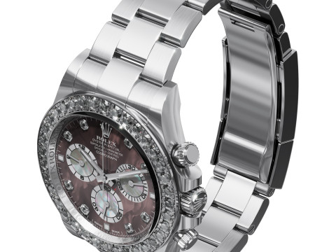 Rolex-Cosmograph Daytona diamonds 3D Model