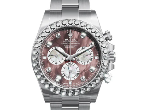 Rolex-Cosmograph Daytona diamonds 3D Model