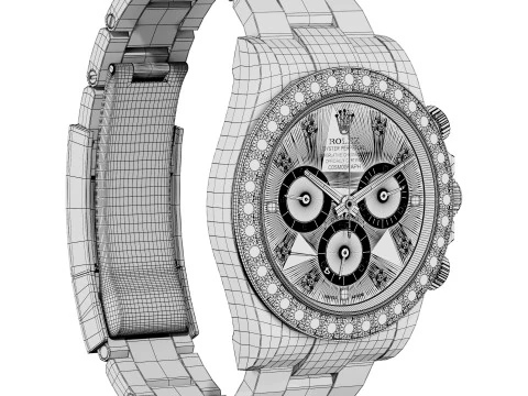 Rolex-Cosmograph Daytona diamonds 3D Model