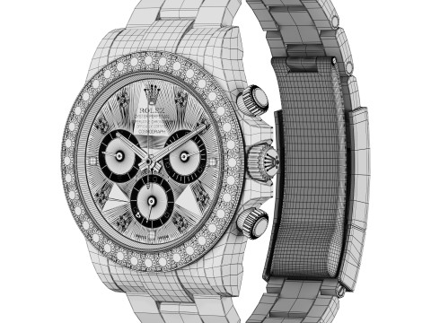 Rolex-Cosmograph Daytona diamonds 3D Model