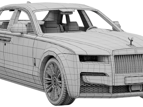 Ghost luxury sedan 3D Model