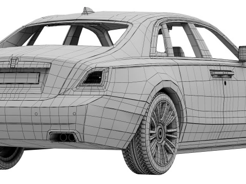Ghost luxury sedan 3D Model