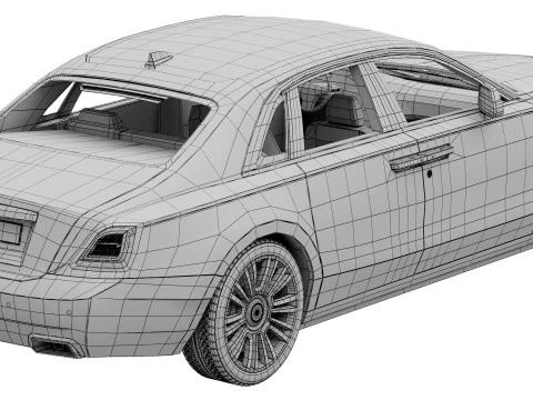 Ghost luxury sedan 3D Model