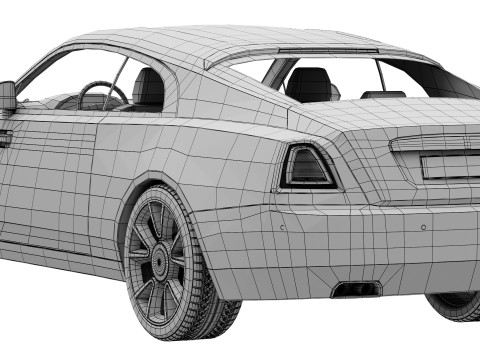 Wraith luxury coupe 3D Модель