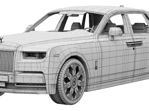 Phantom luxury sedan 3D Model