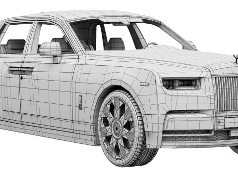 Phantom luxury sedan 3D Model